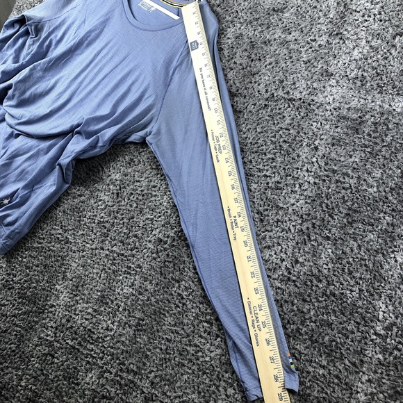 Smartwool Shirt Womens XL Blue Wool Long Sleeve Crew Neck Base Layer - Picture 7 of 8